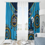 Custom NRL Titans NAIDOC Week Window Curtain Keep The Fire Burning Indigenous Art