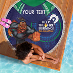 Custom NRL Warriors NAIDOC Week Beach Blanket Keep The Fire Burning Indigenous Art