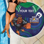 Custom NRL Warriors NAIDOC Week Beach Blanket Keep The Fire Burning Indigenous Art
