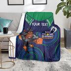 Custom NRL Warriors NAIDOC Week Blanket Keep The Fire Burning Indigenous Art