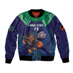 Custom NRL Warriors NAIDOC Week Bomber Jacket Keep The Fire Burning Indigenous Art