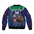 Custom NRL Warriors NAIDOC Week Bomber Jacket Keep The Fire Burning Indigenous Art