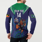 Custom NRL Warriors NAIDOC Week Button Sweatshirt Keep The Fire Burning Indigenous Art