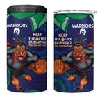 NRL Warriors NAIDOC Week 4 in 1 Can Cooler Tumbler Keep The Fire Burning Indigenous Art