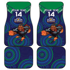Custom NRL Warriors NAIDOC Week Car Mats Keep The Fire Burning Indigenous Art