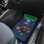 Custom NRL Warriors NAIDOC Week Car Mats Keep The Fire Burning Indigenous Art
