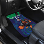 Custom NRL Warriors NAIDOC Week Car Mats Keep The Fire Burning Indigenous Art
