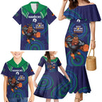 Custom NRL Warriors NAIDOC Week Family Matching Mermaid Dress and Hawaiian Shirt Keep The Fire Burning Indigenous Art
