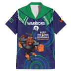 Custom NRL Warriors NAIDOC Week Family Matching Mermaid Dress and Hawaiian Shirt Keep The Fire Burning Indigenous Art