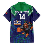 Custom NRL Warriors NAIDOC Week Family Matching Mermaid Dress and Hawaiian Shirt Keep The Fire Burning Indigenous Art