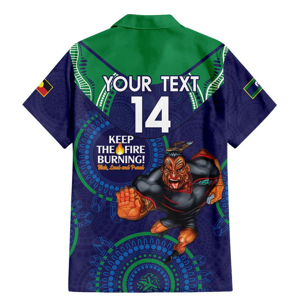 Custom NRL Warriors NAIDOC Week Family Matching Mermaid Dress and Hawaiian Shirt Keep The Fire Burning Indigenous Art