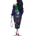 Custom NRL Warriors NAIDOC Week Family Matching Off The Shoulder Long Sleeve Dress and Hawaiian Shirt Keep The Fire Burning Indigenous Art