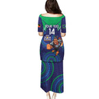 Custom NRL Warriors NAIDOC Week Family Matching Puletasi and Hawaiian Shirt Keep The Fire Burning Indigenous Art