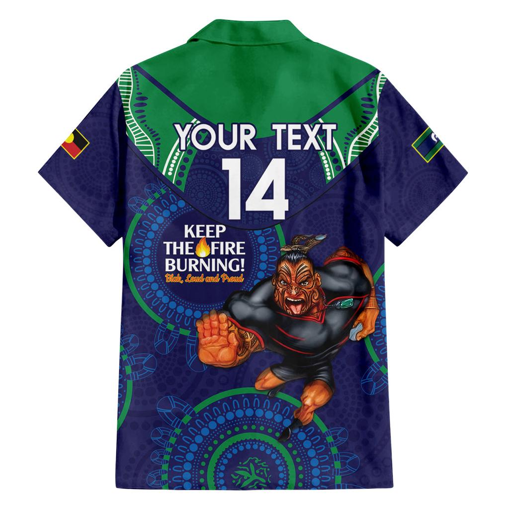 Custom NRL Warriors NAIDOC Week Family Matching Summer Maxi Dress and Hawaiian Shirt Keep The Fire Burning Indigenous Art