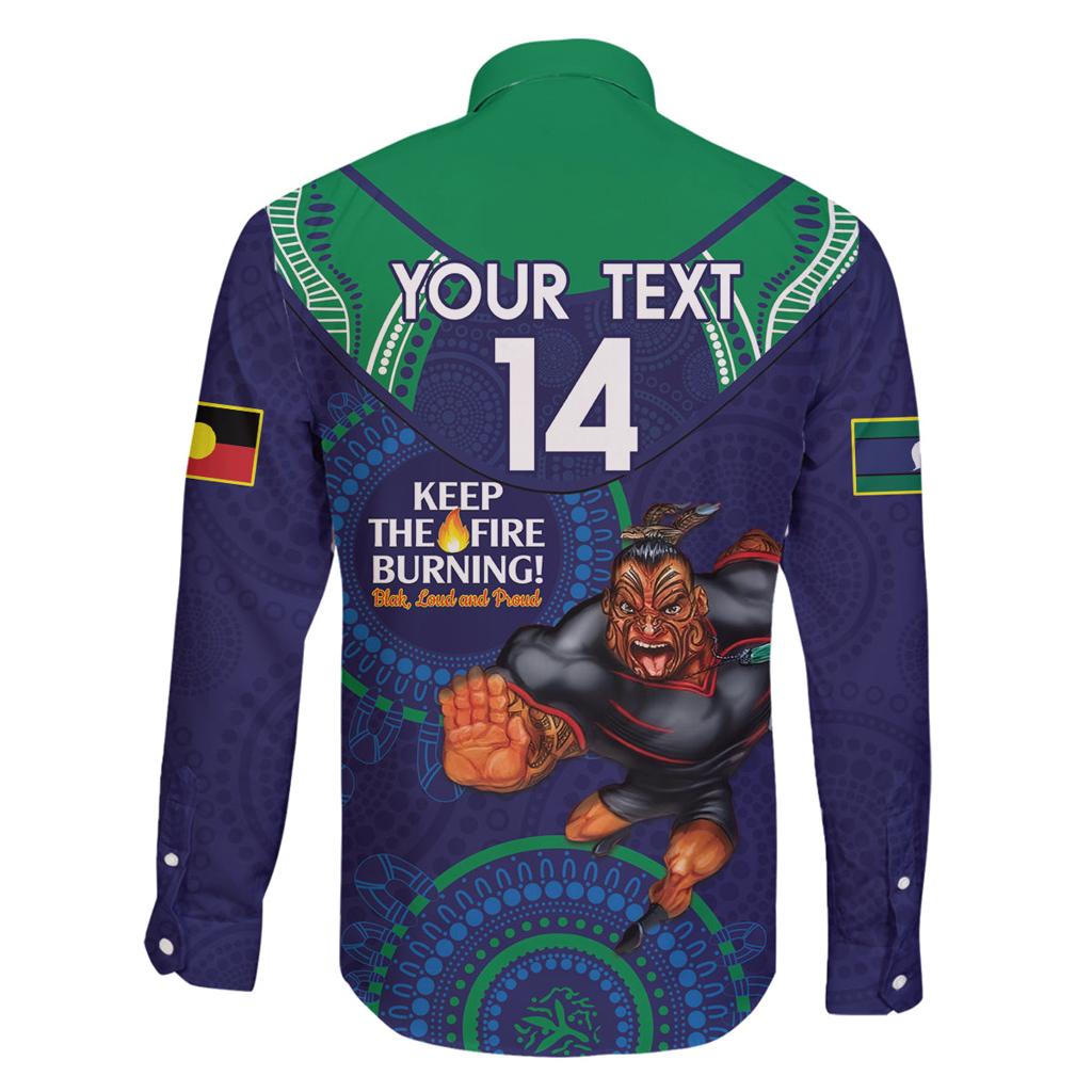 Custom NRL Warriors NAIDOC Week Family Matching Summer Maxi Dress and Hawaiian Shirt Keep The Fire Burning Indigenous Art