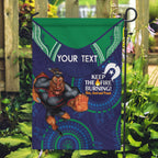 Custom NRL Warriors NAIDOC Week Garden Flag Keep The Fire Burning Indigenous Art