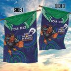 Custom NRL Warriors NAIDOC Week Garden Flag Keep The Fire Burning Indigenous Art