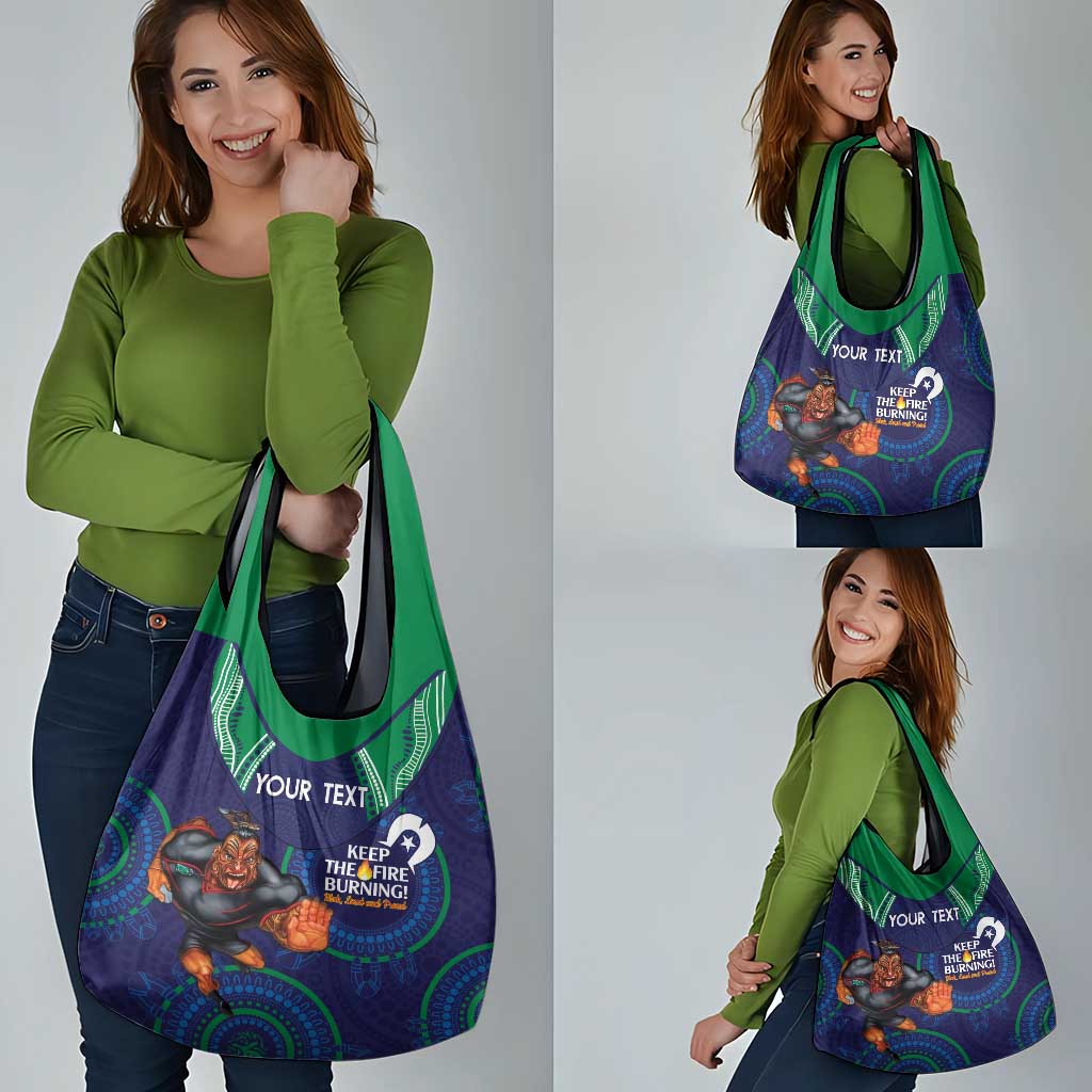 Custom NRL Warriors NAIDOC Week Grocery Bag Keep The Fire Burning Indigenous Art