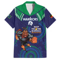 Custom NRL Warriors NAIDOC Week Hawaiian Shirt Keep The Fire Burning Indigenous Art
