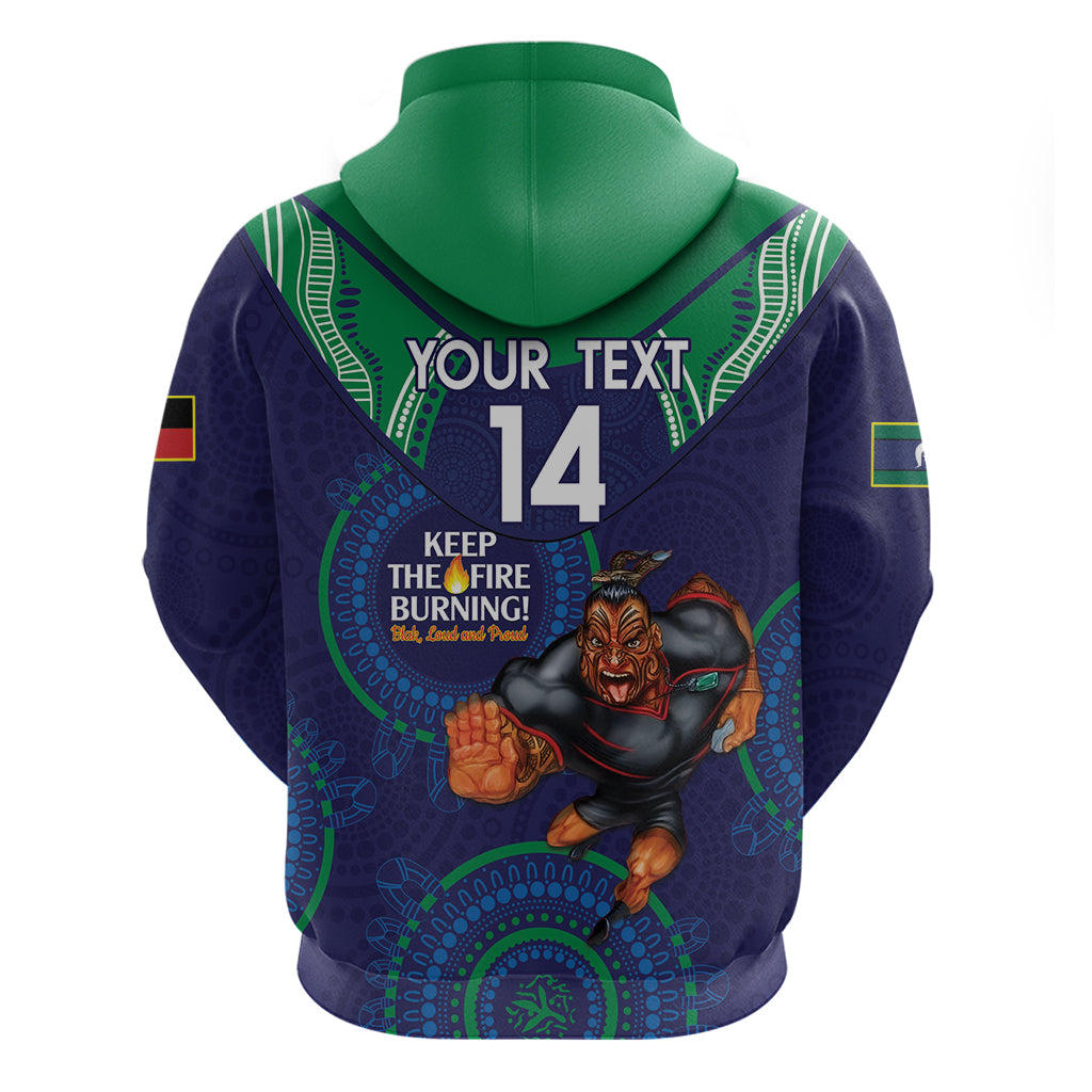 Custom NRL Warriors NAIDOC Week Hoodie Keep The Fire Burning Indigenous Art