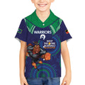 Custom NRL Warriors NAIDOC Week Kid Hawaiian Shirt Keep The Fire Burning Indigenous Art
