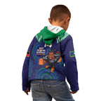 Custom NRL Warriors NAIDOC Week Kid Hoodie Keep The Fire Burning Indigenous Art