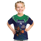 Custom NRL Warriors NAIDOC Week Kid T Shirt Keep The Fire Burning Indigenous Art