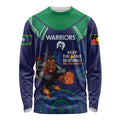Custom NRL Warriors NAIDOC Week Long Sleeve Shirt Keep The Fire Burning Indigenous Art