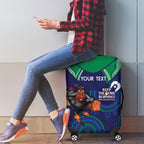 Custom NRL Warriors NAIDOC Week Luggage Cover Keep The Fire Burning Indigenous Art