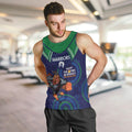 Custom NRL Warriors NAIDOC Week Men Tank Top Keep The Fire Burning Indigenous Art