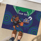 Custom NRL Warriors NAIDOC Week Rubber Doormat Keep The Fire Burning Indigenous Art