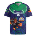 Custom NRL Warriors NAIDOC Week Rugby Jersey Keep The Fire Burning Indigenous Art