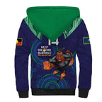 Custom NRL Warriors NAIDOC Week Sherpa Hoodie Keep The Fire Burning Indigenous Art