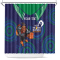 Custom NRL Warriors NAIDOC Week Shower Curtain Keep The Fire Burning Indigenous Art