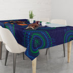 Custom NRL Warriors NAIDOC Week Tablecloth Keep The Fire Burning Indigenous Art