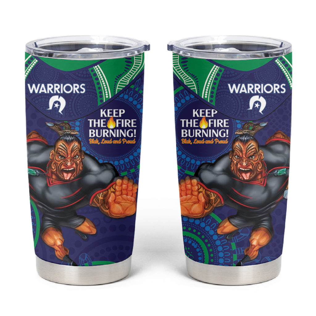 NRL Warriors NAIDOC Week Tumbler Cup Keep The Fire Burning Indigenous Art
