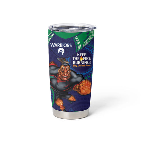 NRL Warriors NAIDOC Week Tumbler Cup Keep The Fire Burning Indigenous Art