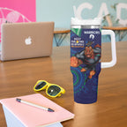 NRL Warriors NAIDOC Week Tumbler With Handle Keep The Fire Burning Indigenous Art