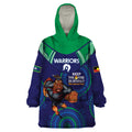 Custom NRL Warriors NAIDOC Week Wearable Blanket Hoodie Keep The Fire Burning Indigenous Art