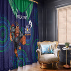 Custom NRL Warriors NAIDOC Week Window Curtain Keep The Fire Burning Indigenous Art