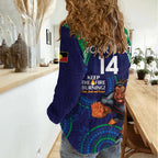 Custom NRL Warriors NAIDOC Week Women Casual Shirt Keep The Fire Burning Indigenous Art