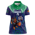 Custom NRL Warriors NAIDOC Week Women Polo Shirt Keep The Fire Burning Indigenous Art