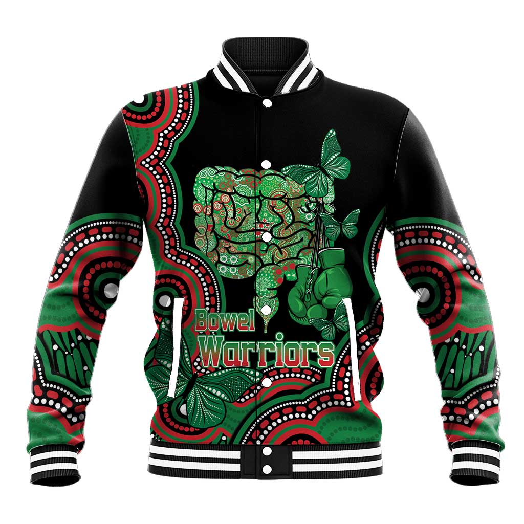 Australia Bowel Cancer Awareness Month Baseball Jacket Boxing Gloves Warriors Aboriginal Art