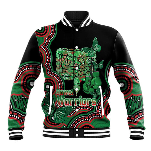 Australia Bowel Cancer Awareness Month Baseball Jacket Boxing Gloves Warriors Aboriginal Art