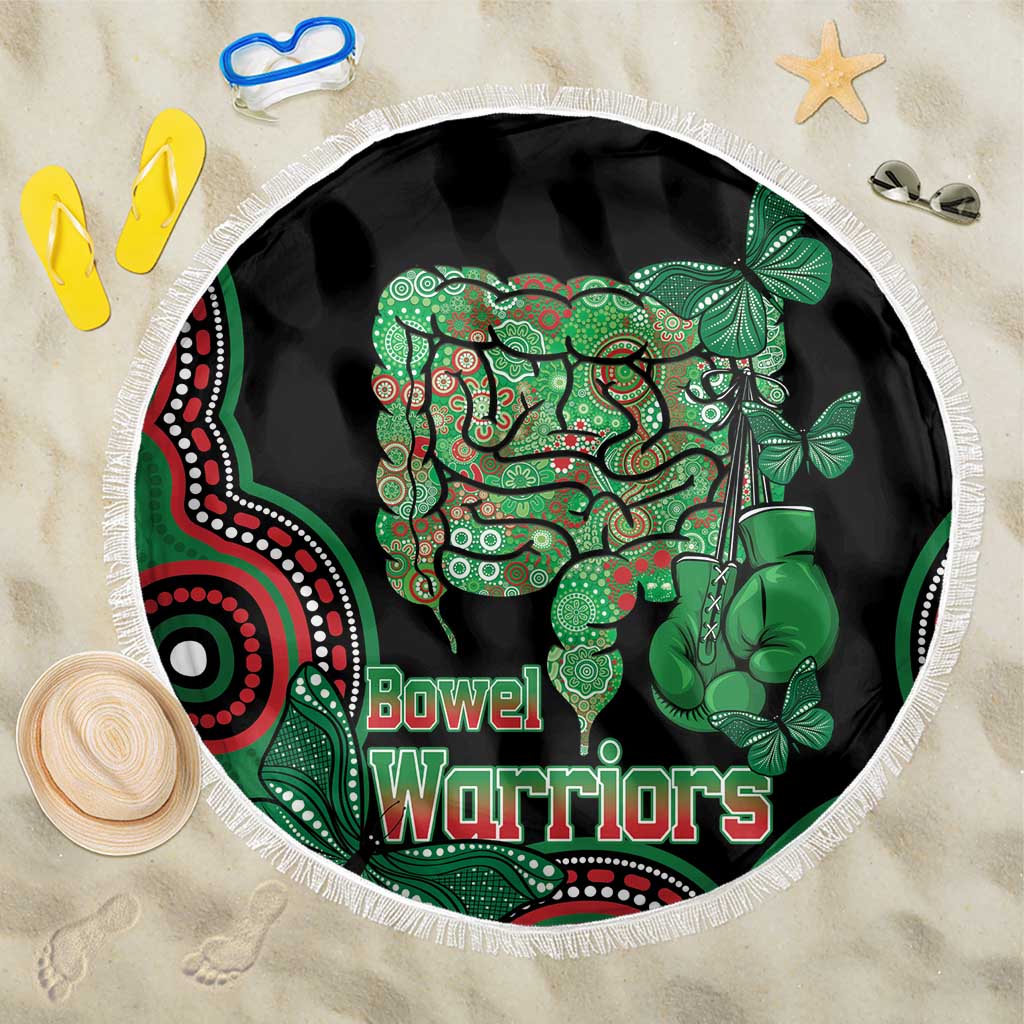 Australia Bowel Cancer Awareness Month Beach Blanket Boxing Gloves Warriors Aboriginal Art