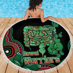Australia Bowel Cancer Awareness Month Beach Blanket Boxing Gloves Warriors Aboriginal Art
