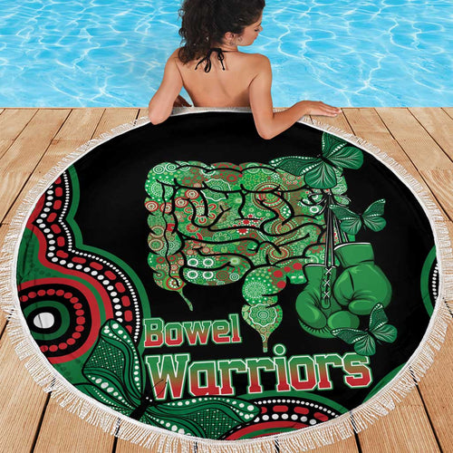 Australia Bowel Cancer Awareness Month Beach Blanket Boxing Gloves Warriors Aboriginal Art