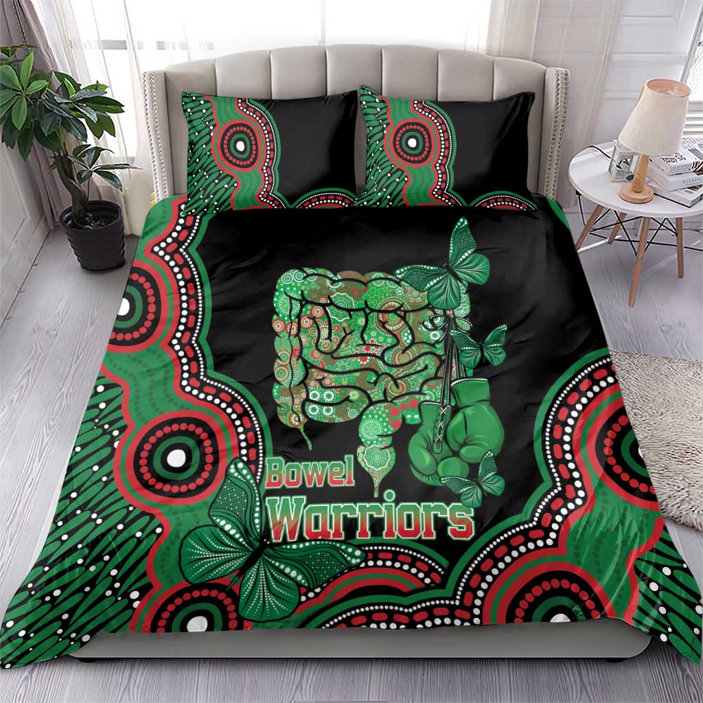 Australia Bowel Cancer Awareness Month Bedding Set Boxing Gloves Warriors Aboriginal Art