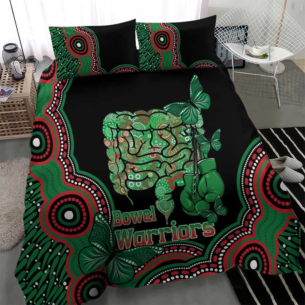 Australia Bowel Cancer Awareness Month Bedding Set Boxing Gloves Warriors Aboriginal Art