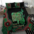 Australia Bowel Cancer Awareness Month Bedding Set Boxing Gloves Warriors Aboriginal Art